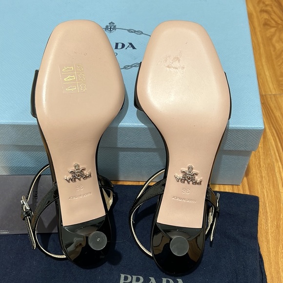 Prada Appliquéd Patent Leather Sandals NIB - Picture 11 of 16